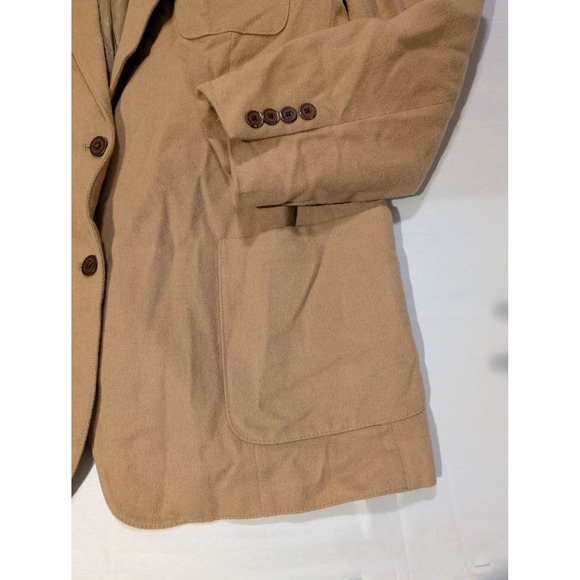 Lauren Ralph Lauren Women 18W Camel Hair Tan Blazer Jacket Made In USA - Picture 2 of 12